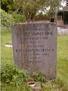 Ernest James Pink's Grave Stone