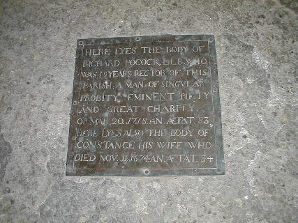 Richard Pocock's Memorial